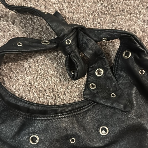 Cute geniune leather studded Paige novick tie bag - Picture 3 of 5